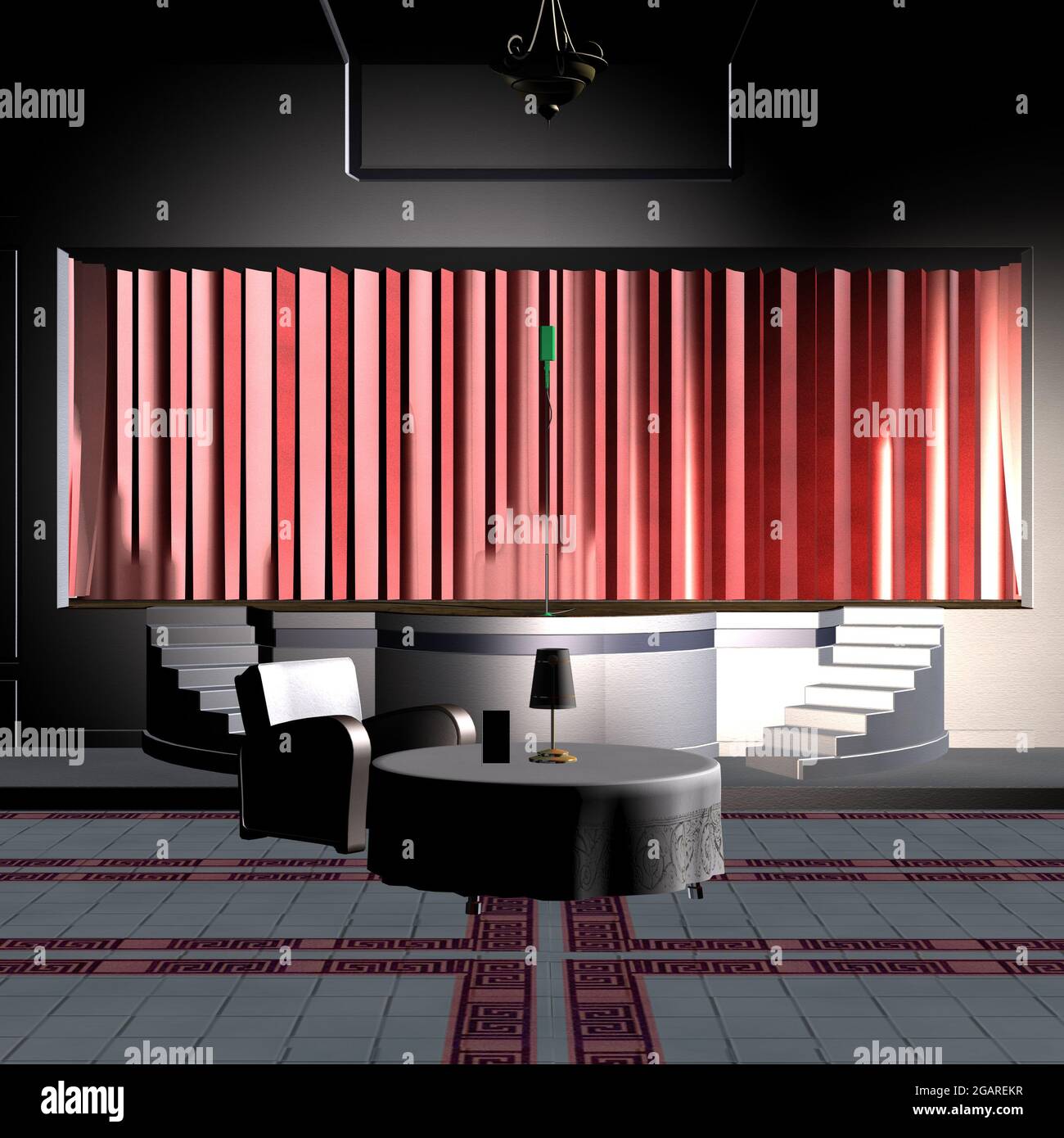 3d rendered illustration stage hi-res stock photography and images - Alamy