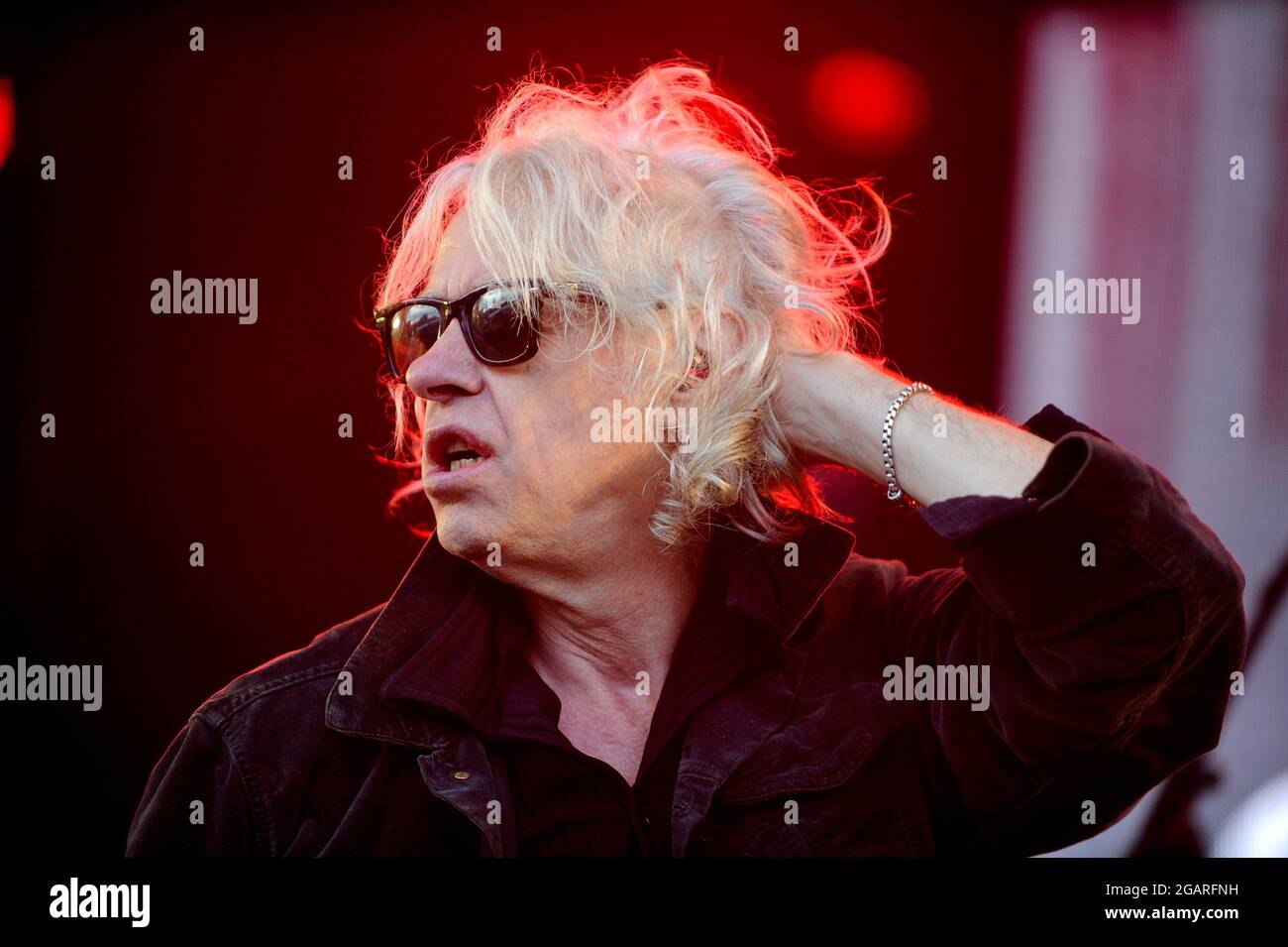 Boomtown Rats Performing at Lets Rock Leeds 80s Festival Stock Photo Alamy