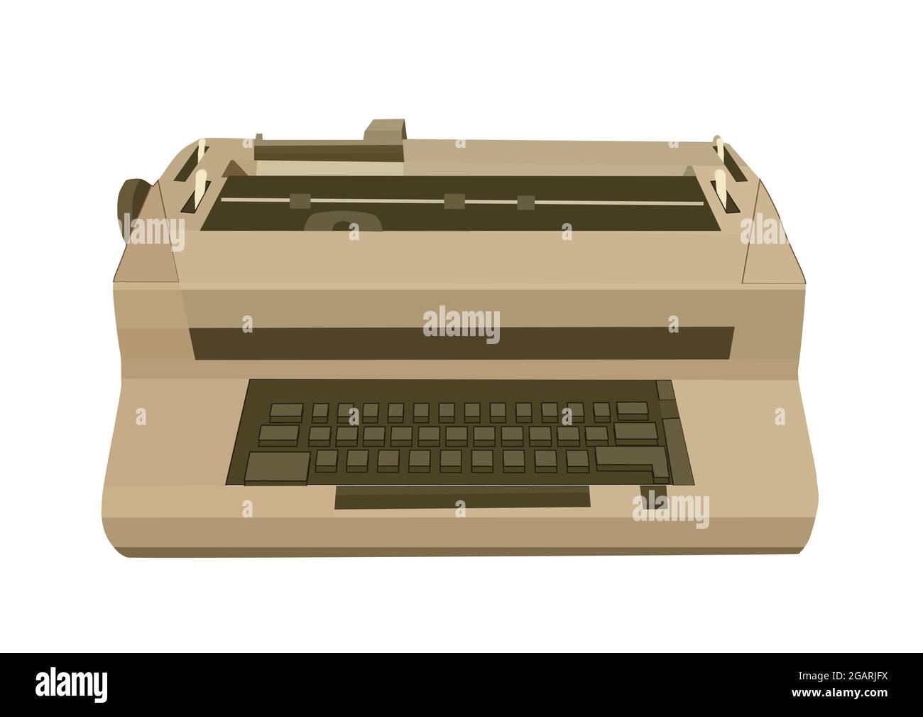 typewriter ad IBM isolated on white background Stock Vector