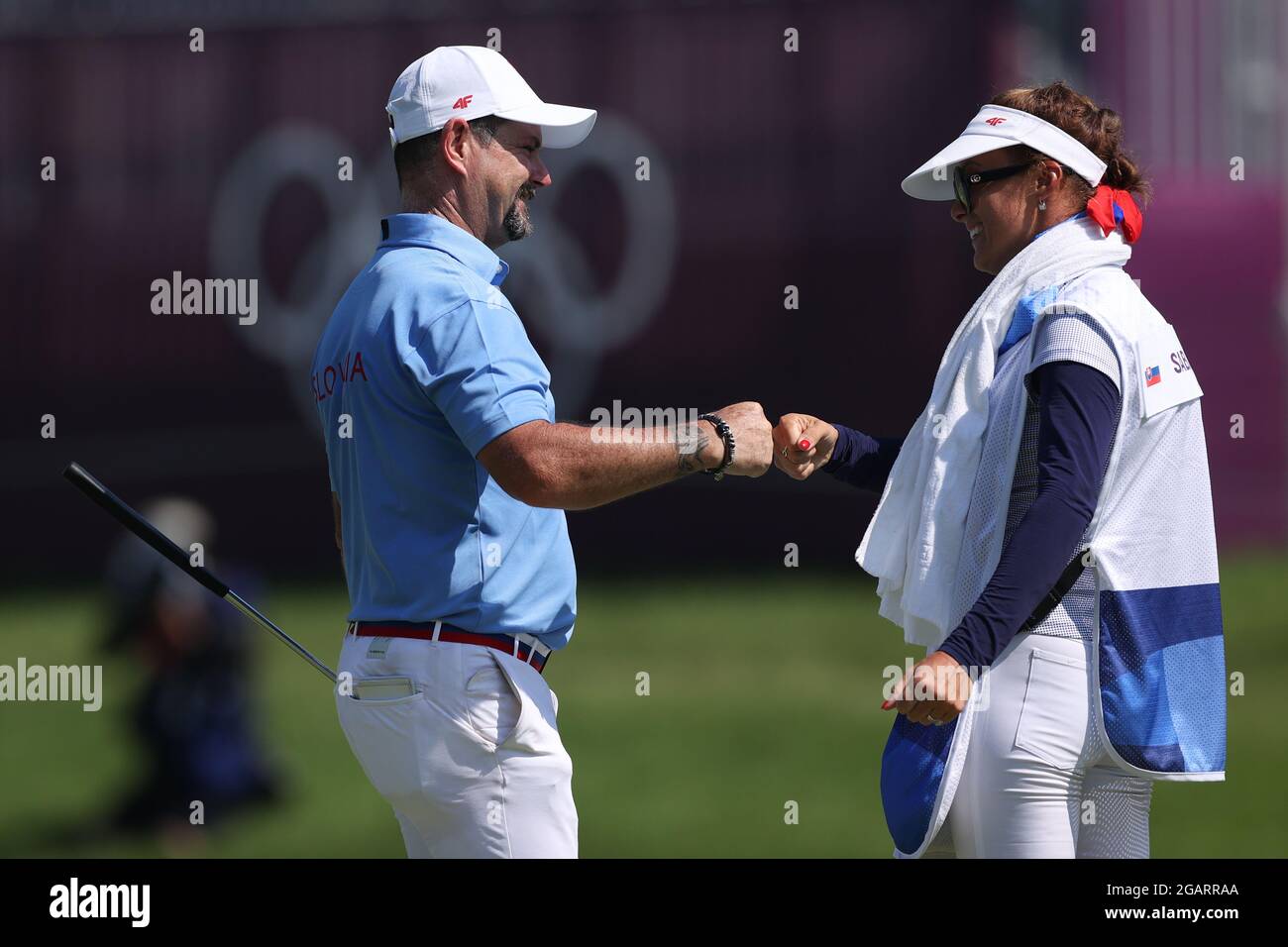 Saitama Japan 1st Aug 21 Rory Sabbatini Of Slovakia L Celebrates With His Wife Martina Sabbatini After The Men S Individual Stroke Play Round 4 Golf Match At Tokyo Olympics In Saitama Saitama Japan 1st Aug 21 Rory Sabbatini Of Slovakia L Celebrates With His Wife Martina Sabbatini After The Men S Individual Stroke Play Round 4 Golf Match At Tokyo Olympics In Saitama