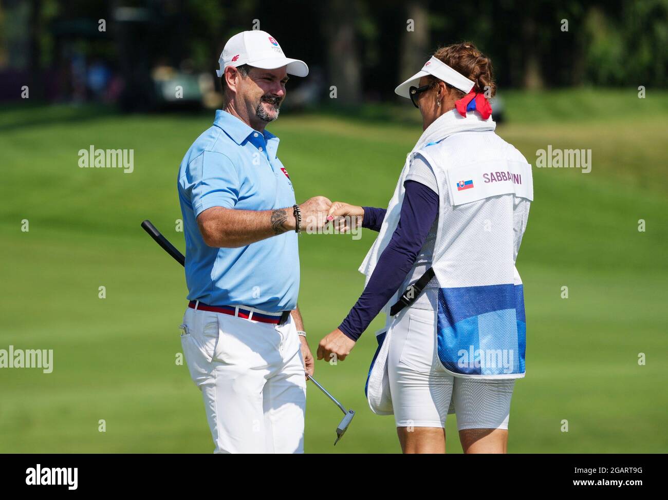 Saitama Japan 1st Aug 21 Rory Sabbatini Of Slovakia L Celebrates With His Wife Martina Sabbatini After The Men S Individual Stroke Play Round 4 Golf Match At Tokyo Olympics In Saitama Saitama Japan 1st Aug 21 Rory Sabbatini Of Slovakia L Celebrates With His Wife Martina Sabbatini After The Men S Individual Stroke Play Round 4 Golf Match At Tokyo Olympics In Saitama