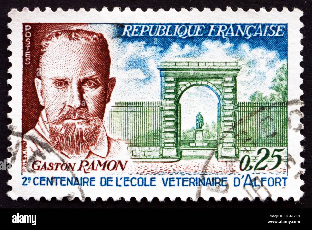 FRANCE - CIRCA 1967: a stamp printed in the France shows Profesor ...