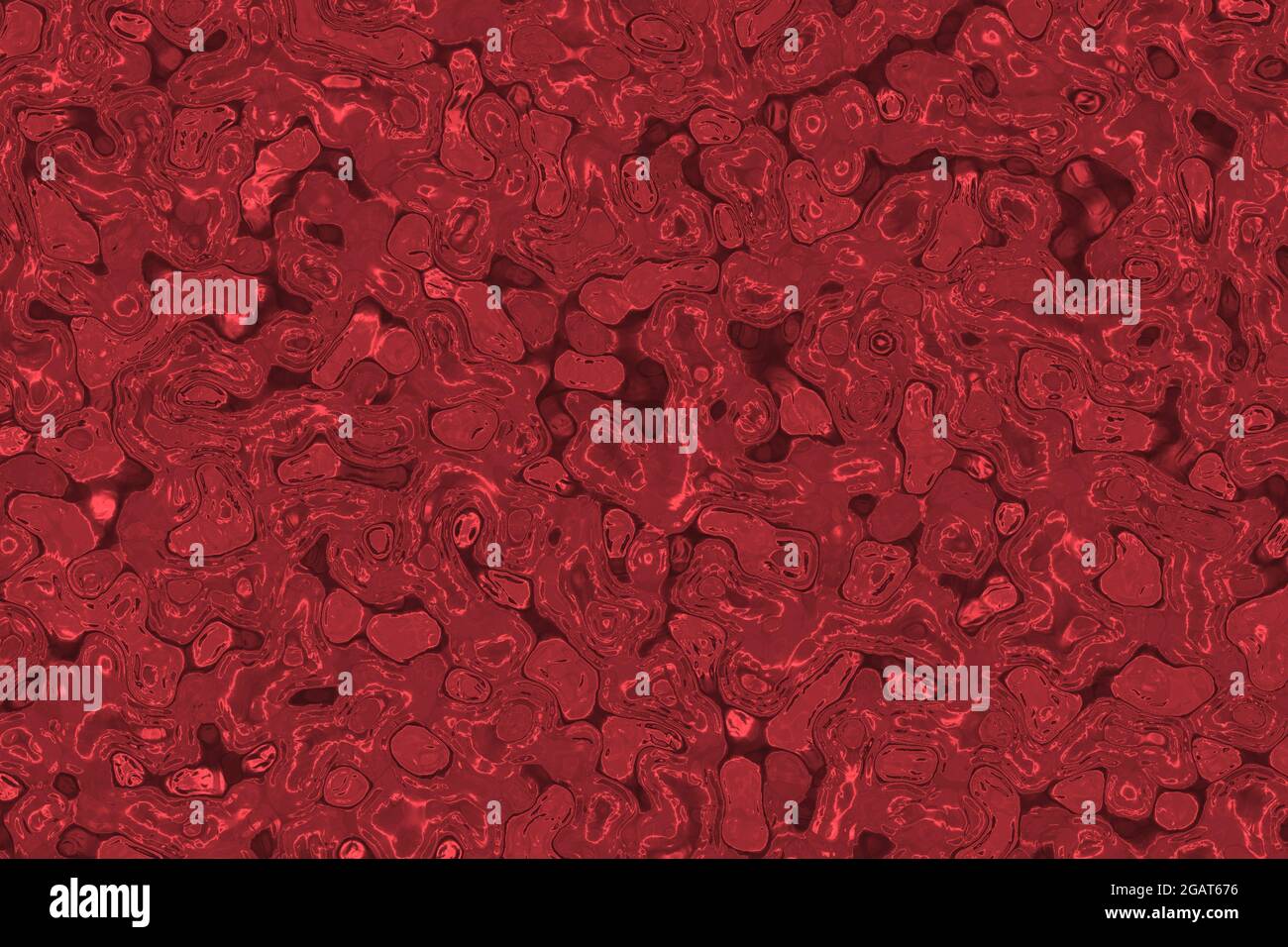 artistic red shiny liquid polished metal cg backdrop illustration Stock ...