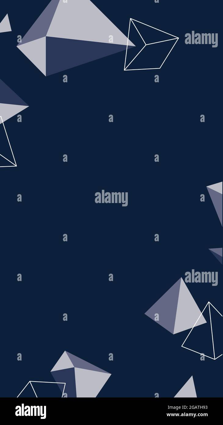 Navy Blue Geometrical Patterned Mobile Wallpaper Vector Stock Vector Image Art Alamy