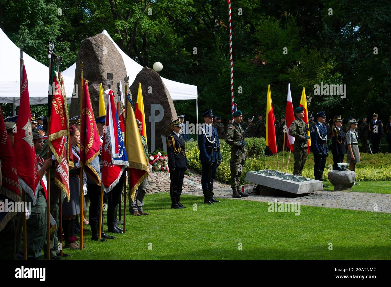 Warsaw, Warsaw, Poland. 1st Aug, 2021. Ceremony of the 77th Warsaw uprising anniversary on August 1, 2021 in Warsaw, Poland. (Credit Image: © Aleksander Kalka/ZUMA Press Wire) Stock Photo