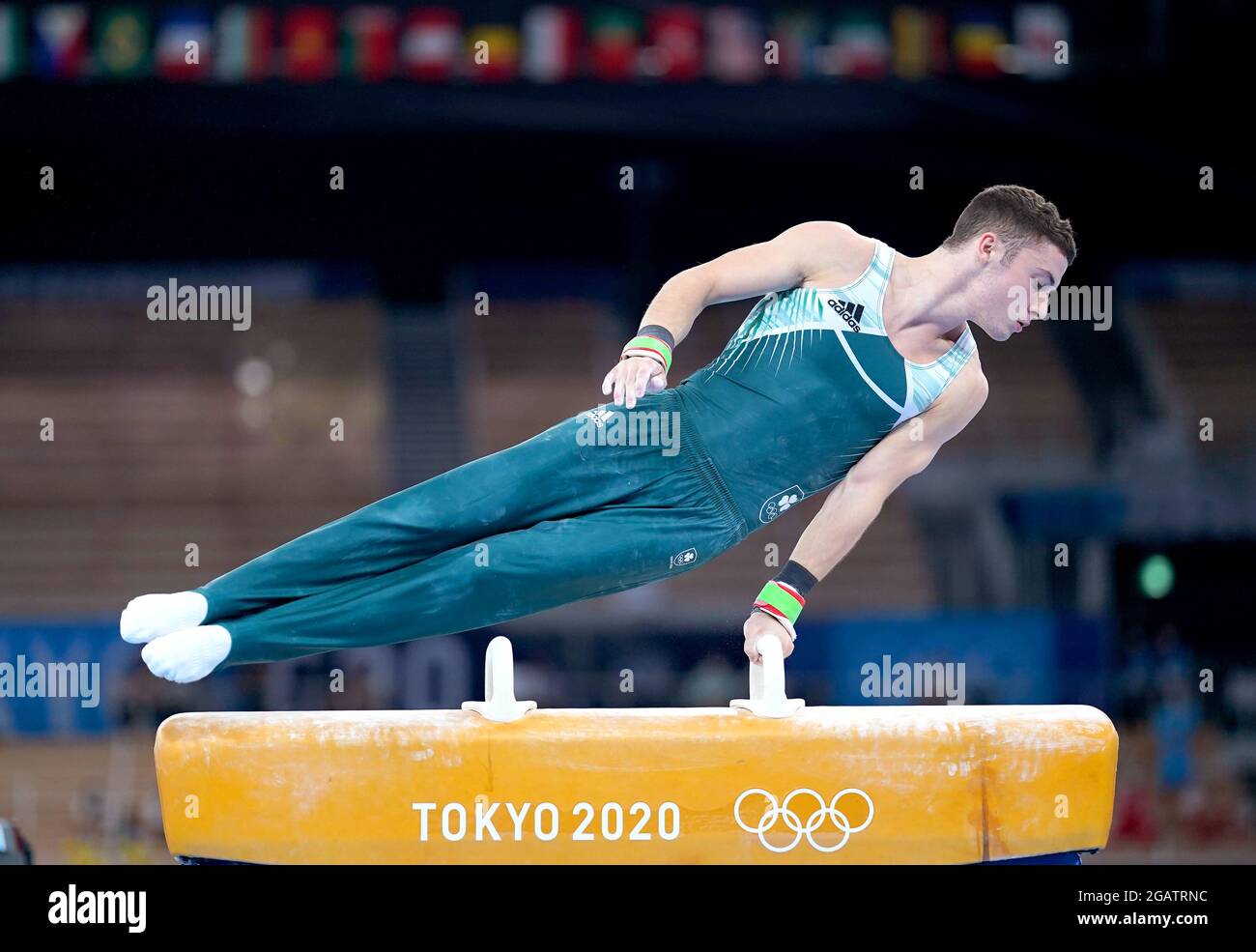 Ireland's Rhys McClenaghan during the Men's Pommel Horse Final at the