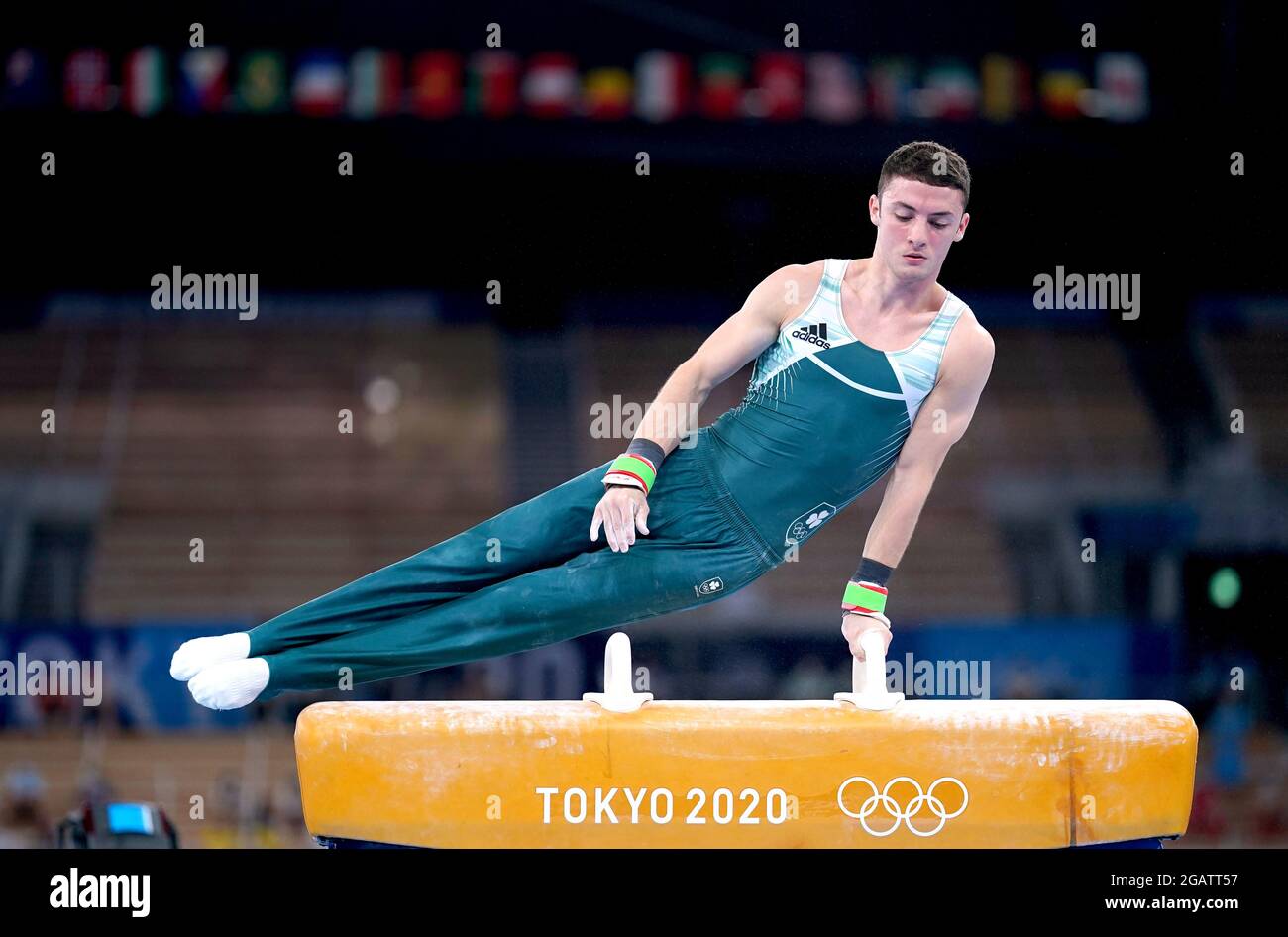 Ireland's Rhys McClenaghan during the Men's Pommel Horse Final at the