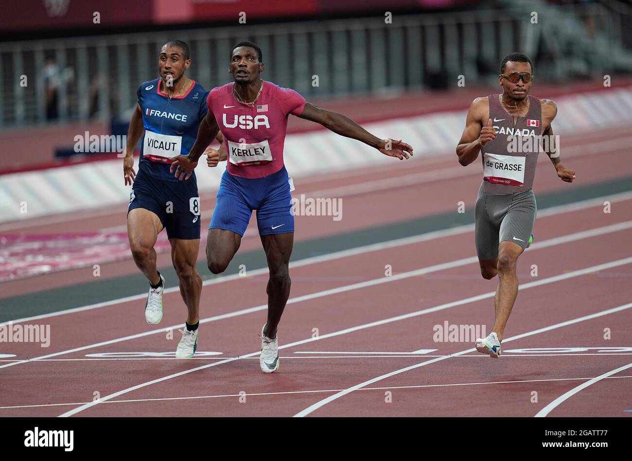 August 1, 2021 Fred Kerley during 100 meter for men at the Tokyo