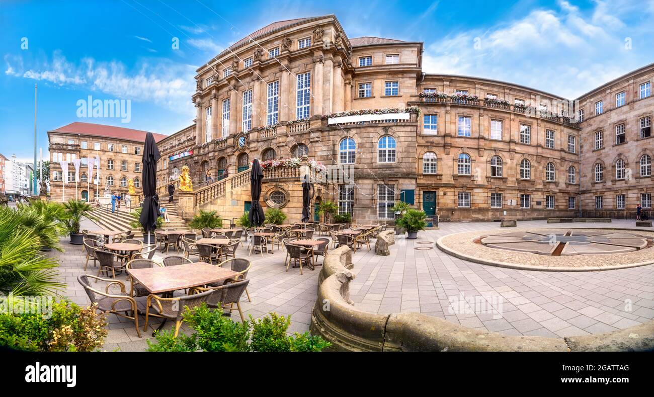 Panoramic view to the town hall in Kassel, Germany Stock Photo