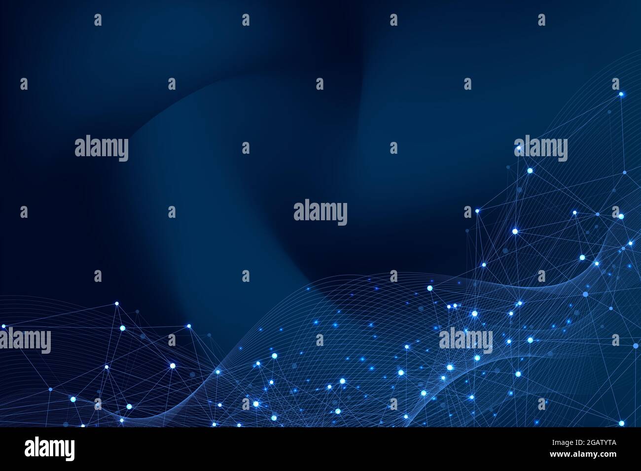 Abstract polygonal background with connected lines and dots. Minimalistic geometric pattern. Molecule structure and communication. Graphic plexus Stock Photo