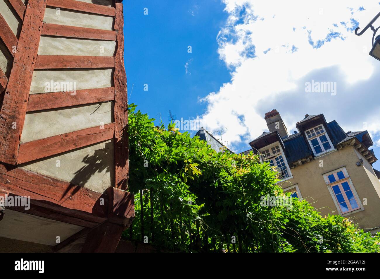 Timbered facade in Rennes, Brittany, France Stock Photo Alamy