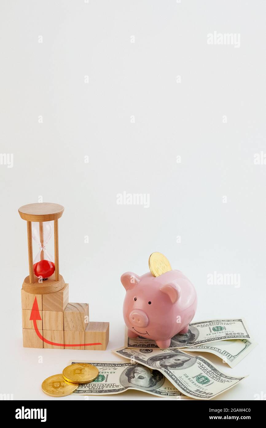 Hourglass dollars isolated on white hi-res stock photography and images -  Alamy