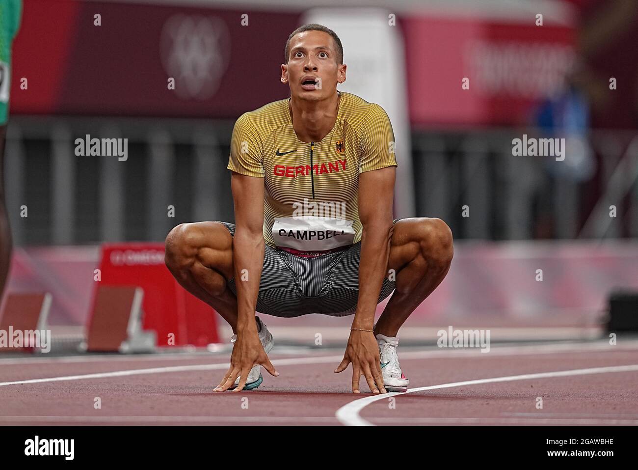 01 August 2021, Japan, Tokio Athletics Olympics, men's 400m hurdles