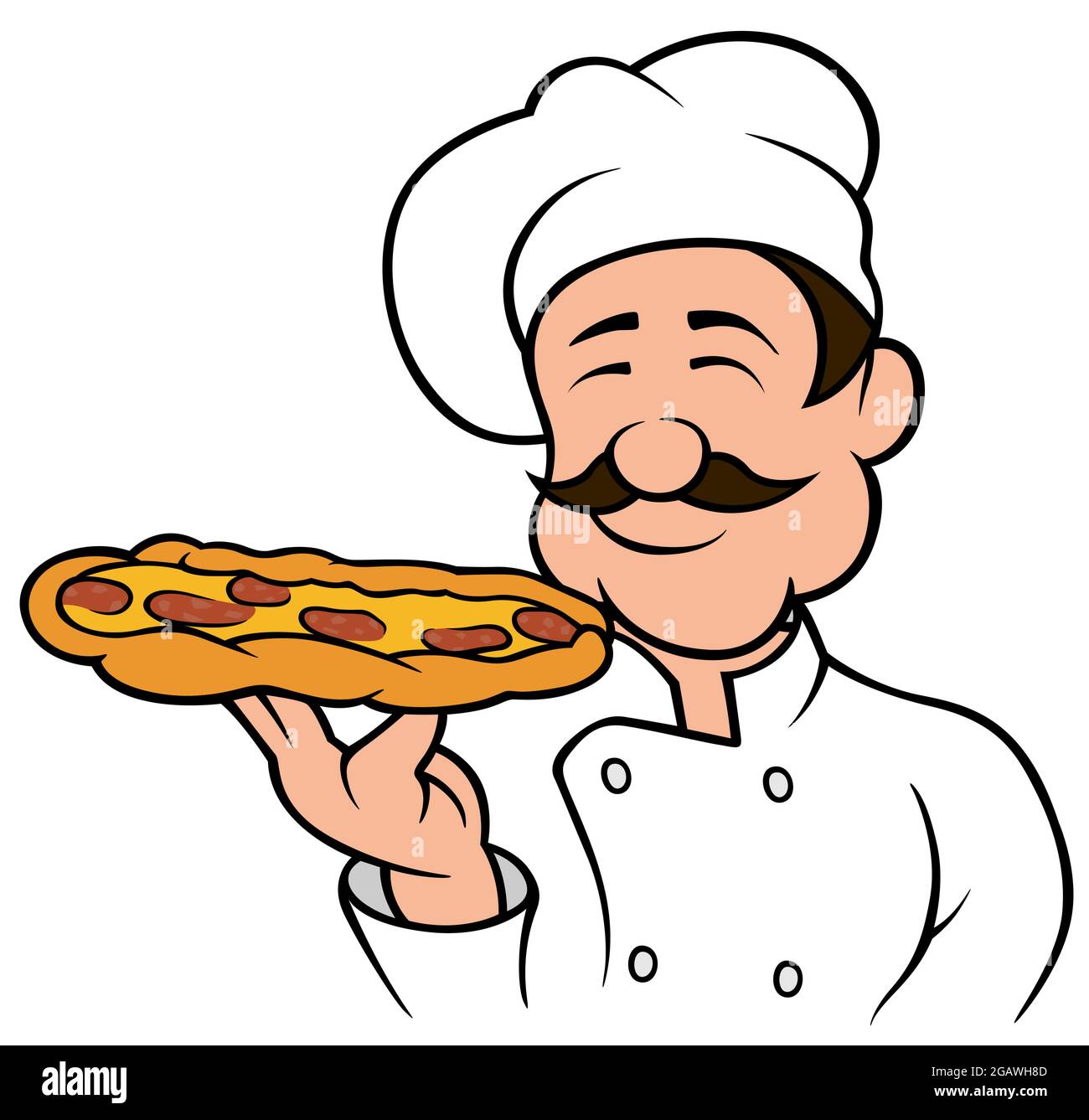 Pizza Chef Character Stock Vector Image & Art Alamy