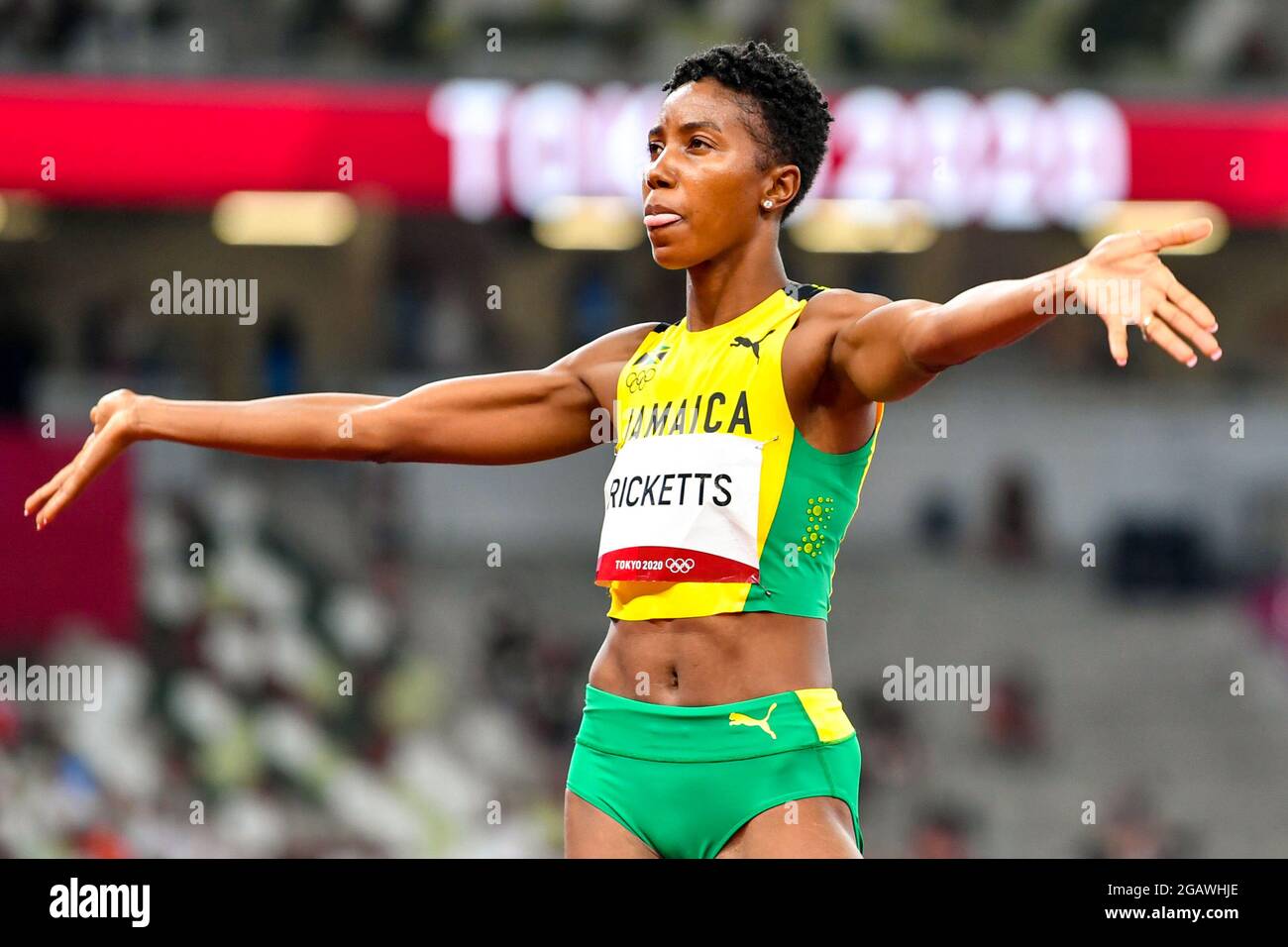 TOKYO, JAPAN - AUGUST 1: Shanieka Ricketts Of Jamaica Competing On ...