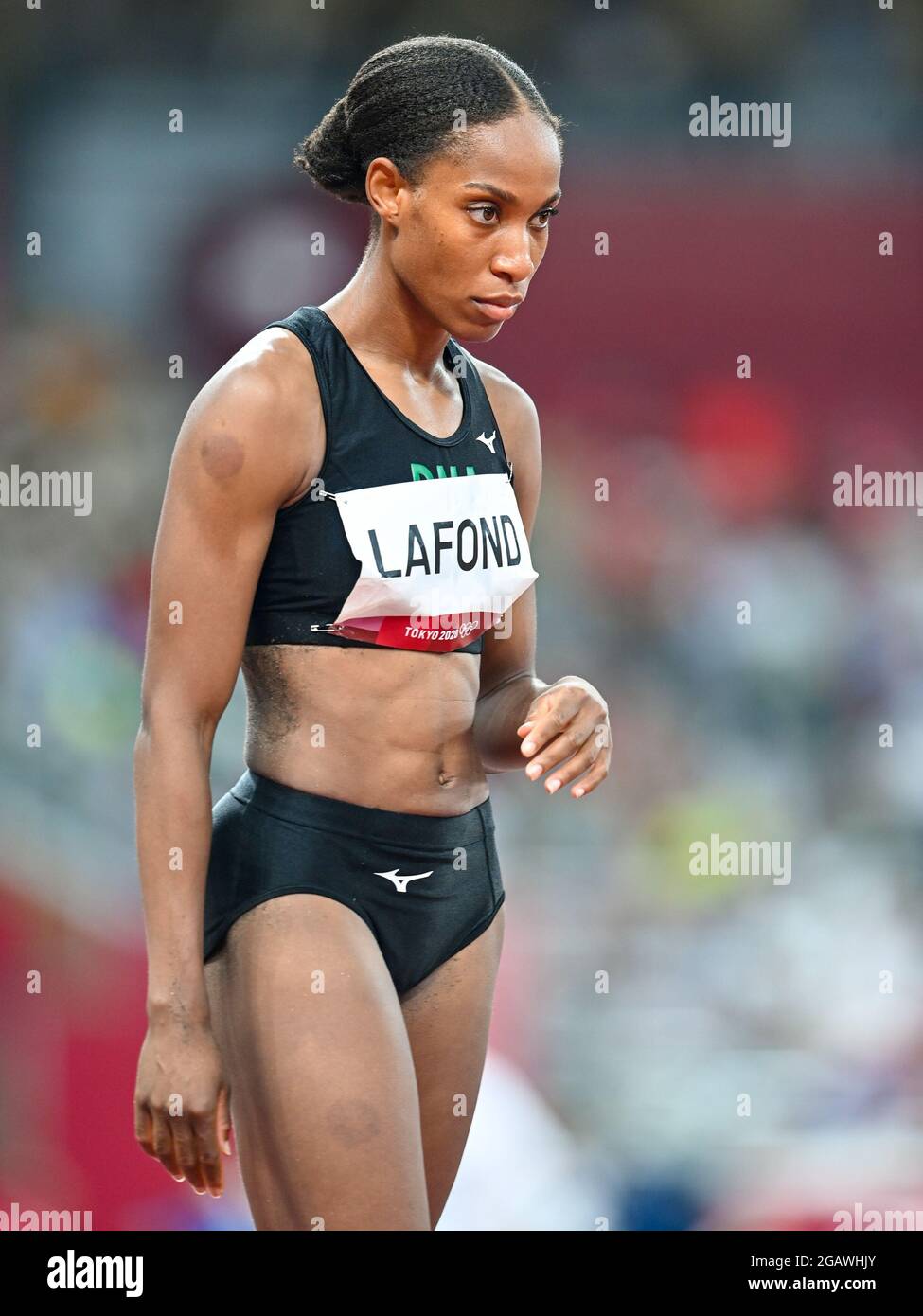 TOKYO, JAPAN AUGUST 1 Thea Lafond of Dominica competing on Women's
