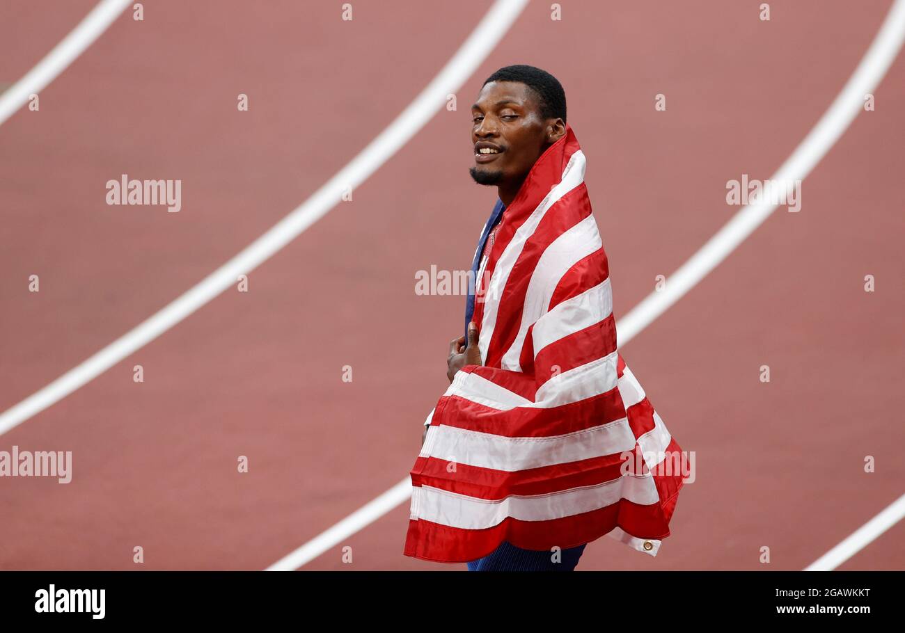 Tokio, Japan. 01st Aug, 2021. Athletics: Olympics, 100m final, men ...