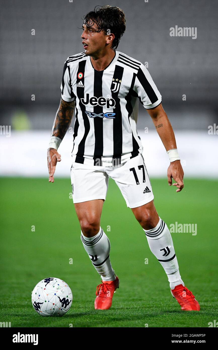 Monza, Italy. 31 July 2021. Luca Pellegrini of Juventus FC in action during  the Luigi Berlusconi Trophy football match between AC Monza and Juventus  FC. Juventus FC won 2-1 over AC Monza.