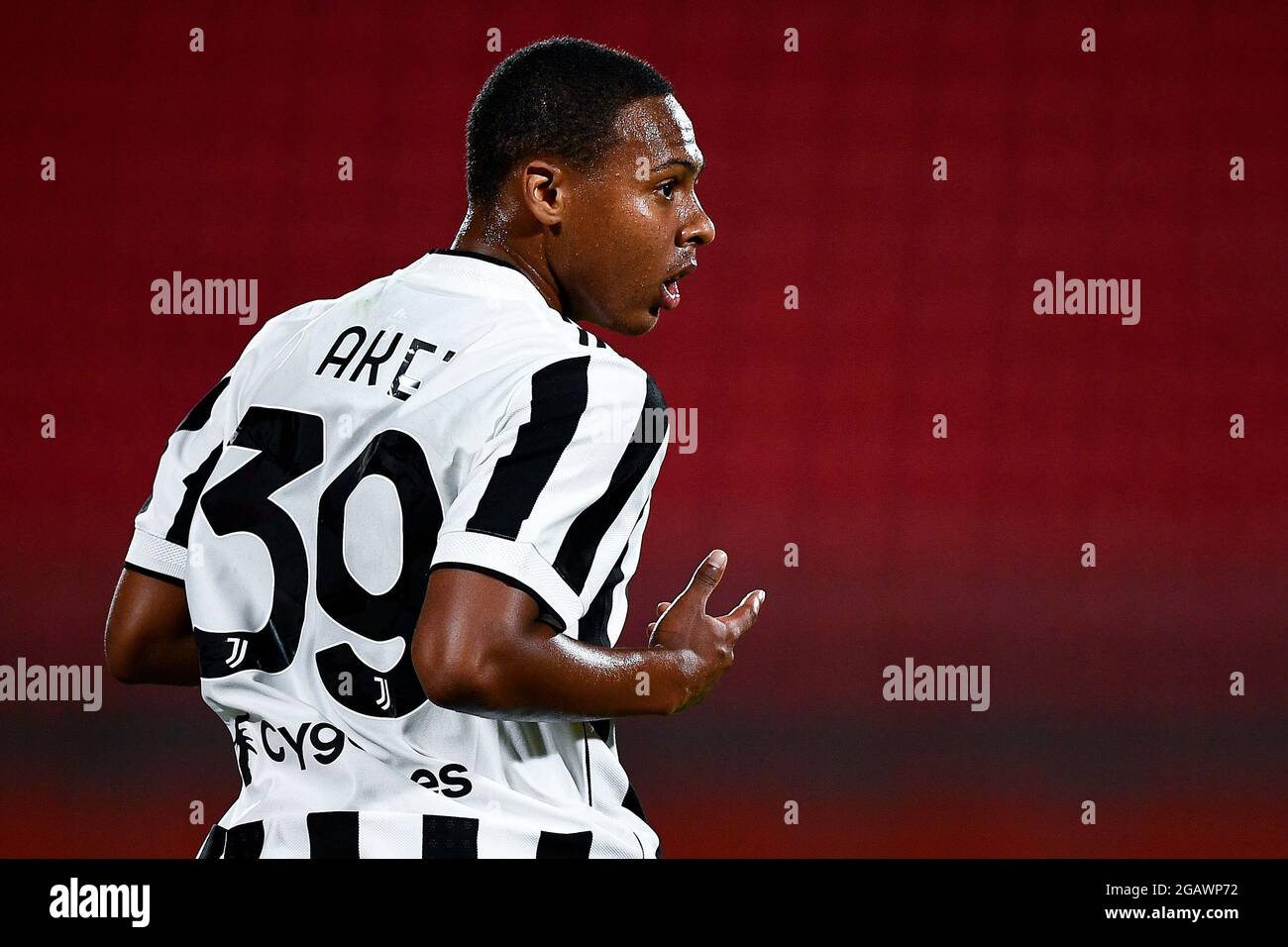 Monza, Italy. 31 July 2021. Marley Ake of Juventus FC looks on during the Luigi Berlusconi Trophy football match between AC Monza and Juventus FC. Juventus FC won 2-1 over AC Monza. Credit: Nicolò Campo/Alamy Live News Stock Photo