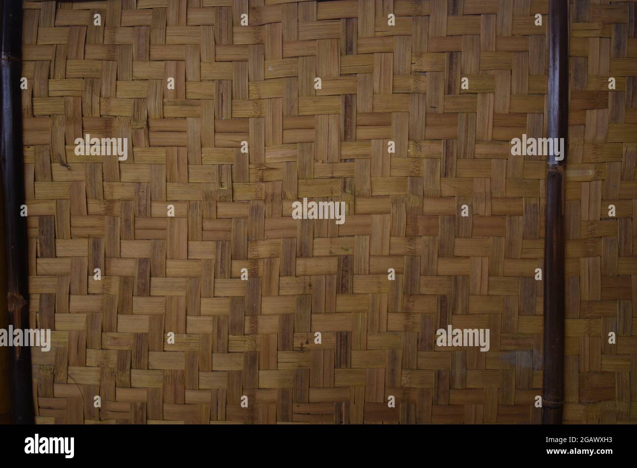 Woven bamboo background Stock Photo