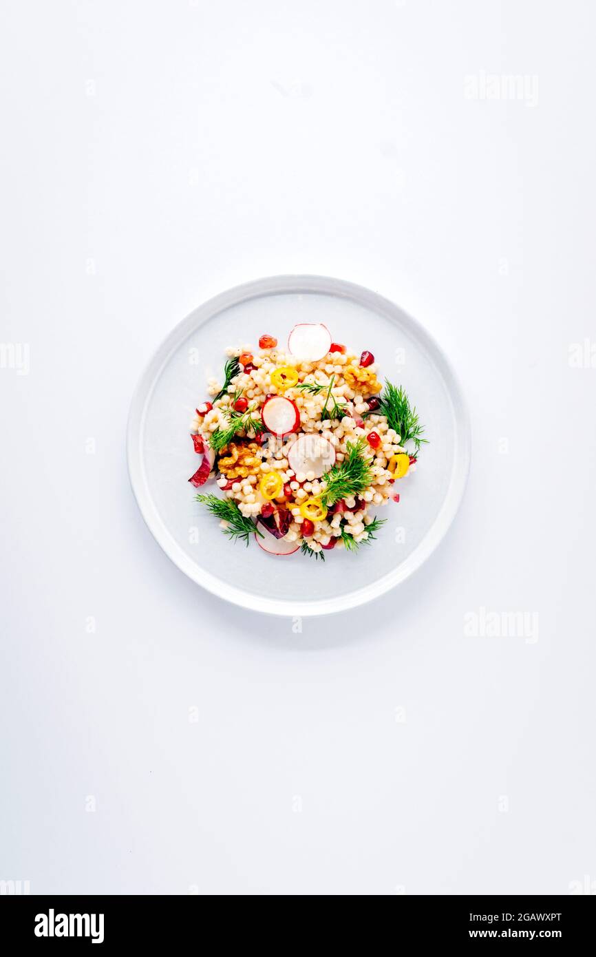 Salad with Grains and Vegetables Stock Photo