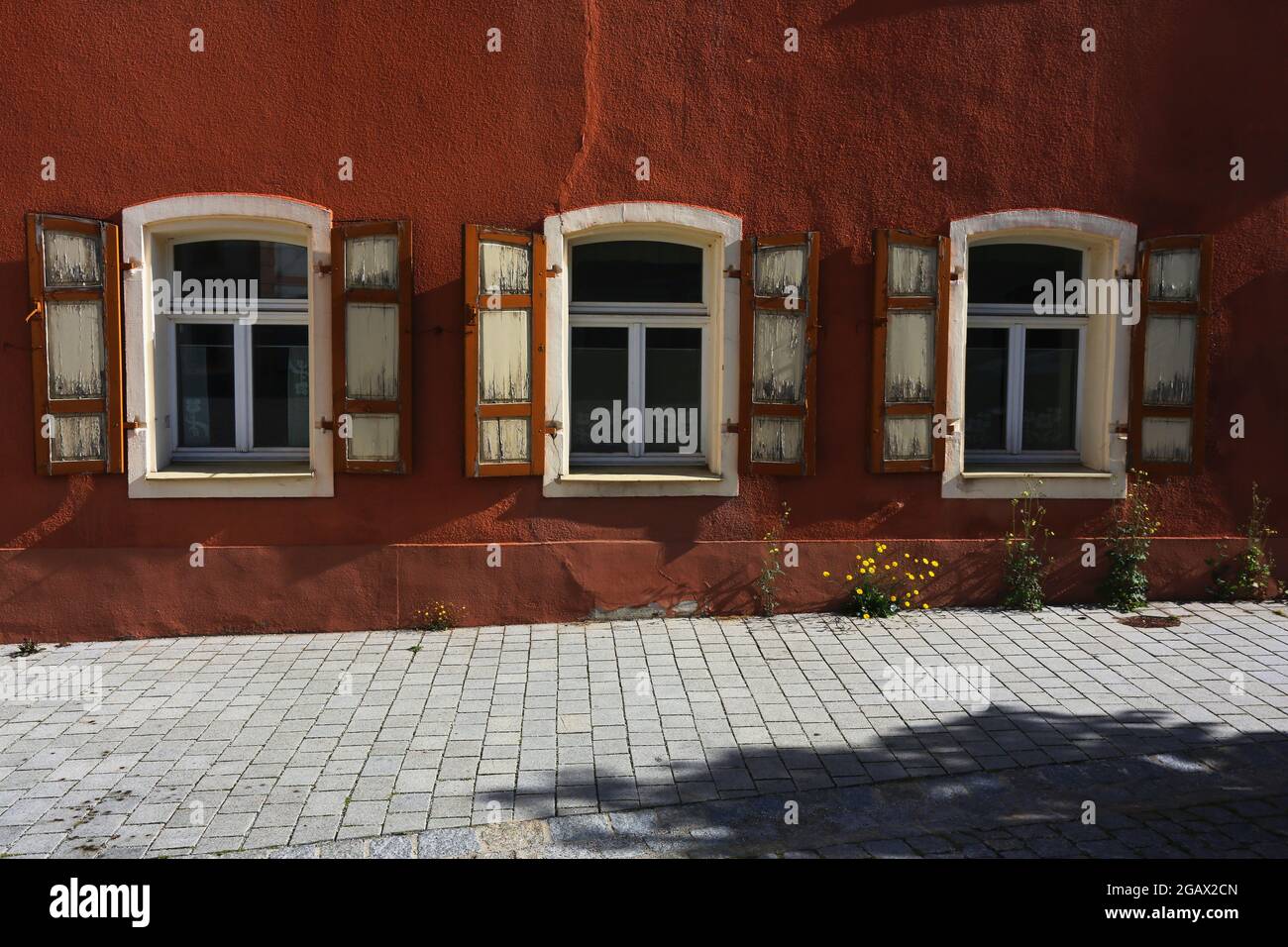alte antike Fenster in Sulzbach Rosenber, Oberpfalz, Bayern Stock Photo