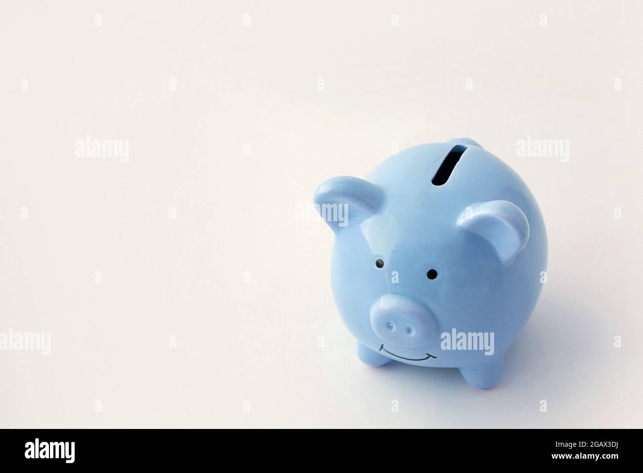 The Golden Pig piggy bank on white background Stock Photo - Alamy