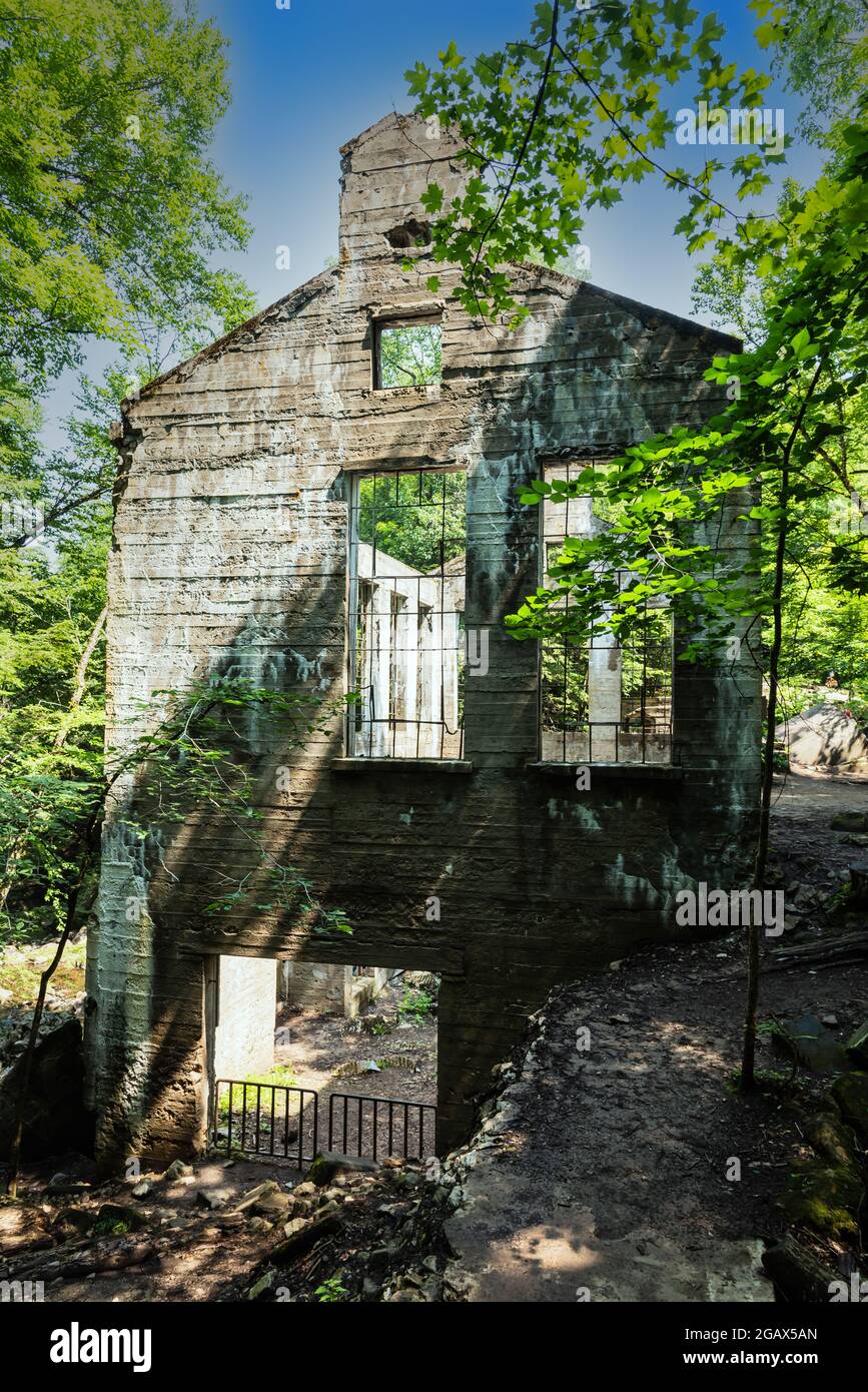 Carbide Willson Ruins - Gatineau Park Stock Photo