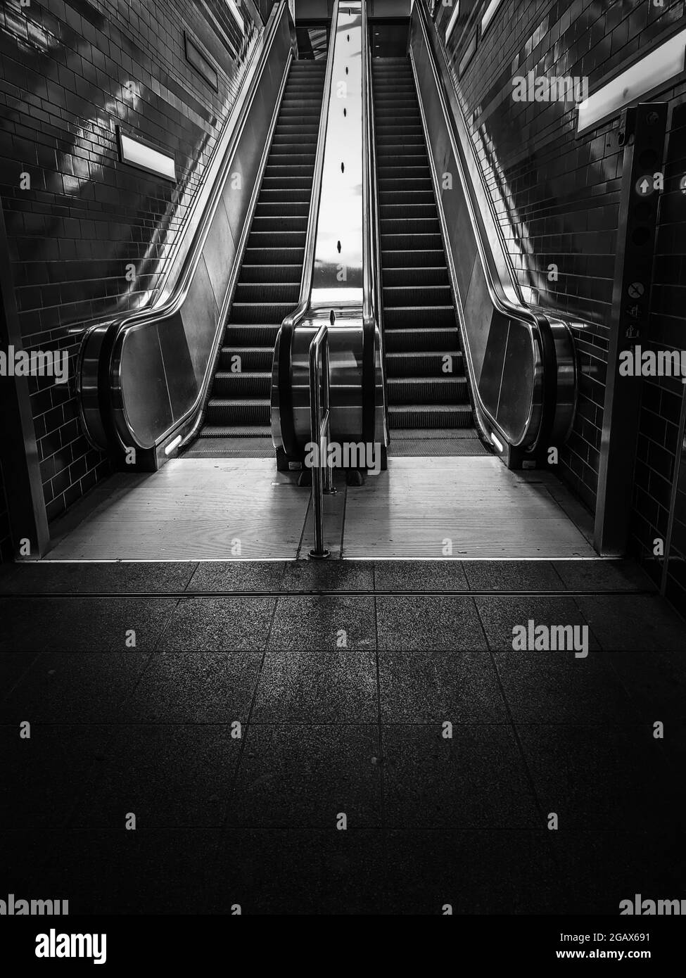 Close up of escalators in Mülheim Stock Photo Alamy