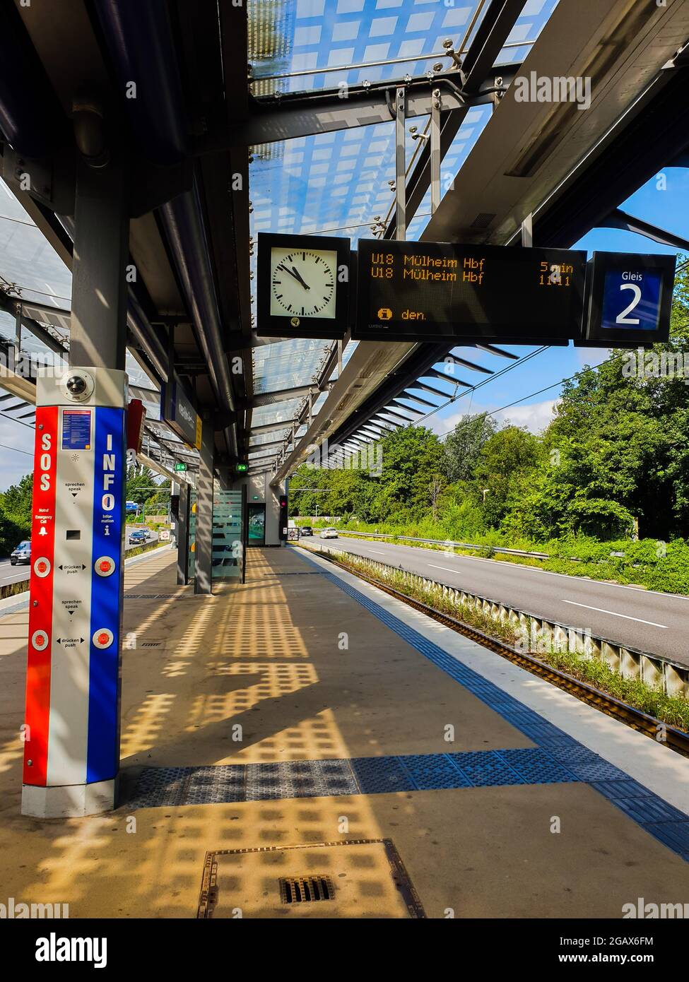 Metro Station in Mülheim - Germany Stock Photo