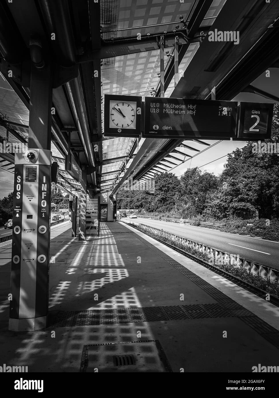 Metro Station in Mülheim - Germany Stock Photo