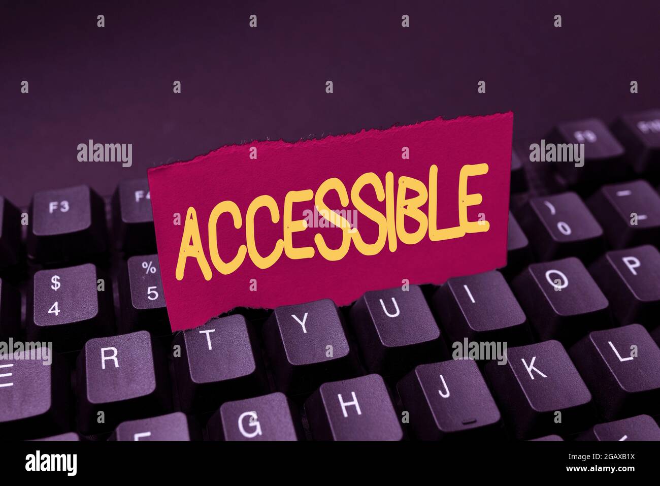 Text showing inspiration Accessible, Word Written on defined as ...