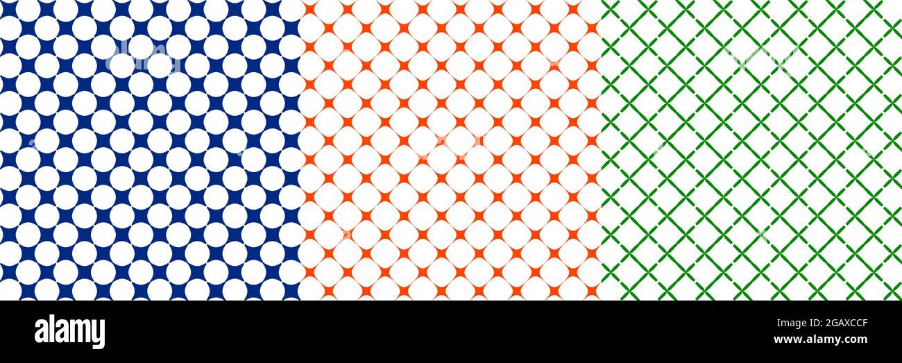 Set of 3 seamlessly repeatable, repetitive geometric pattern ...