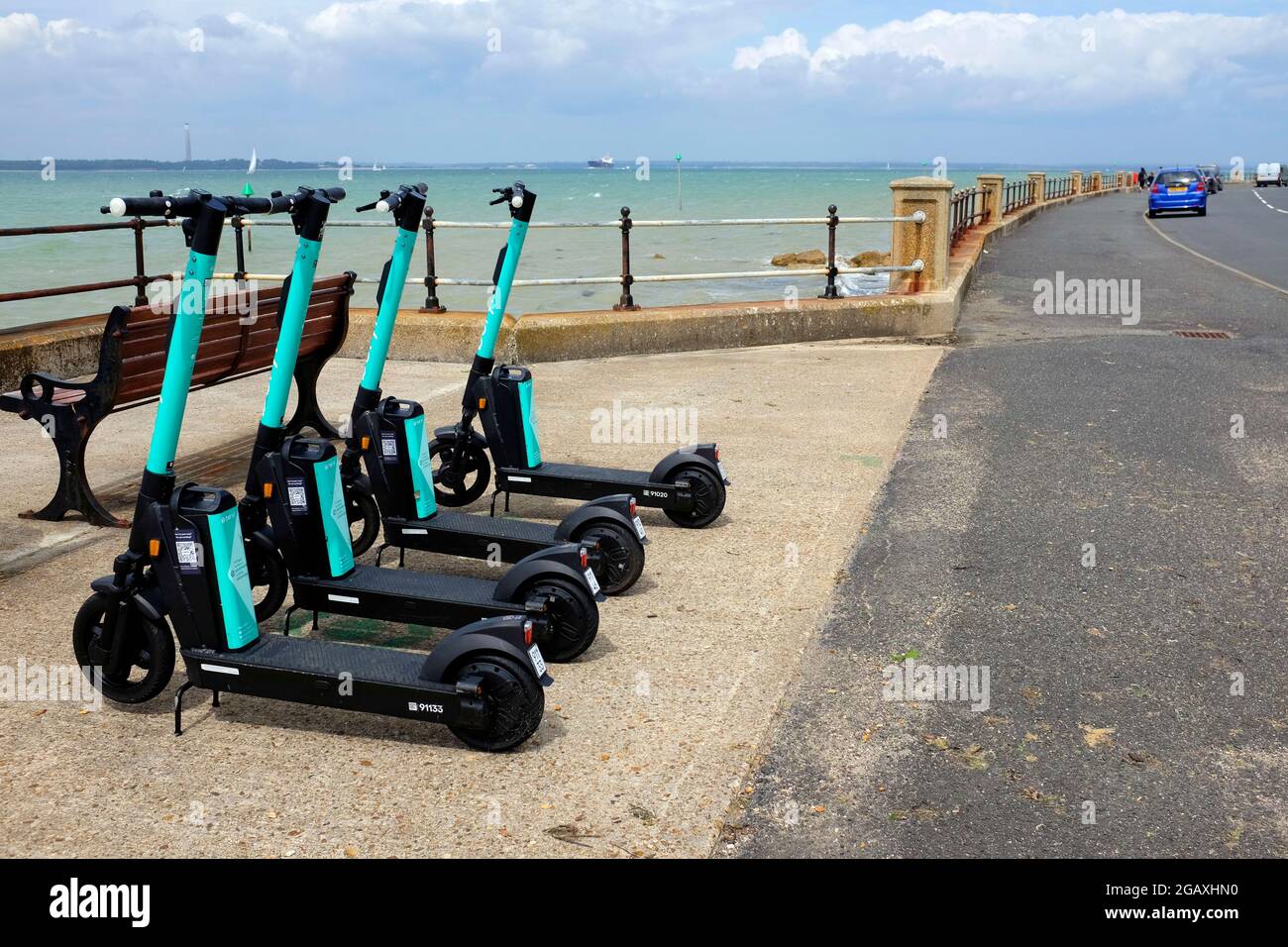 Isle of wight electric scooter hires stock photography and images Alamy