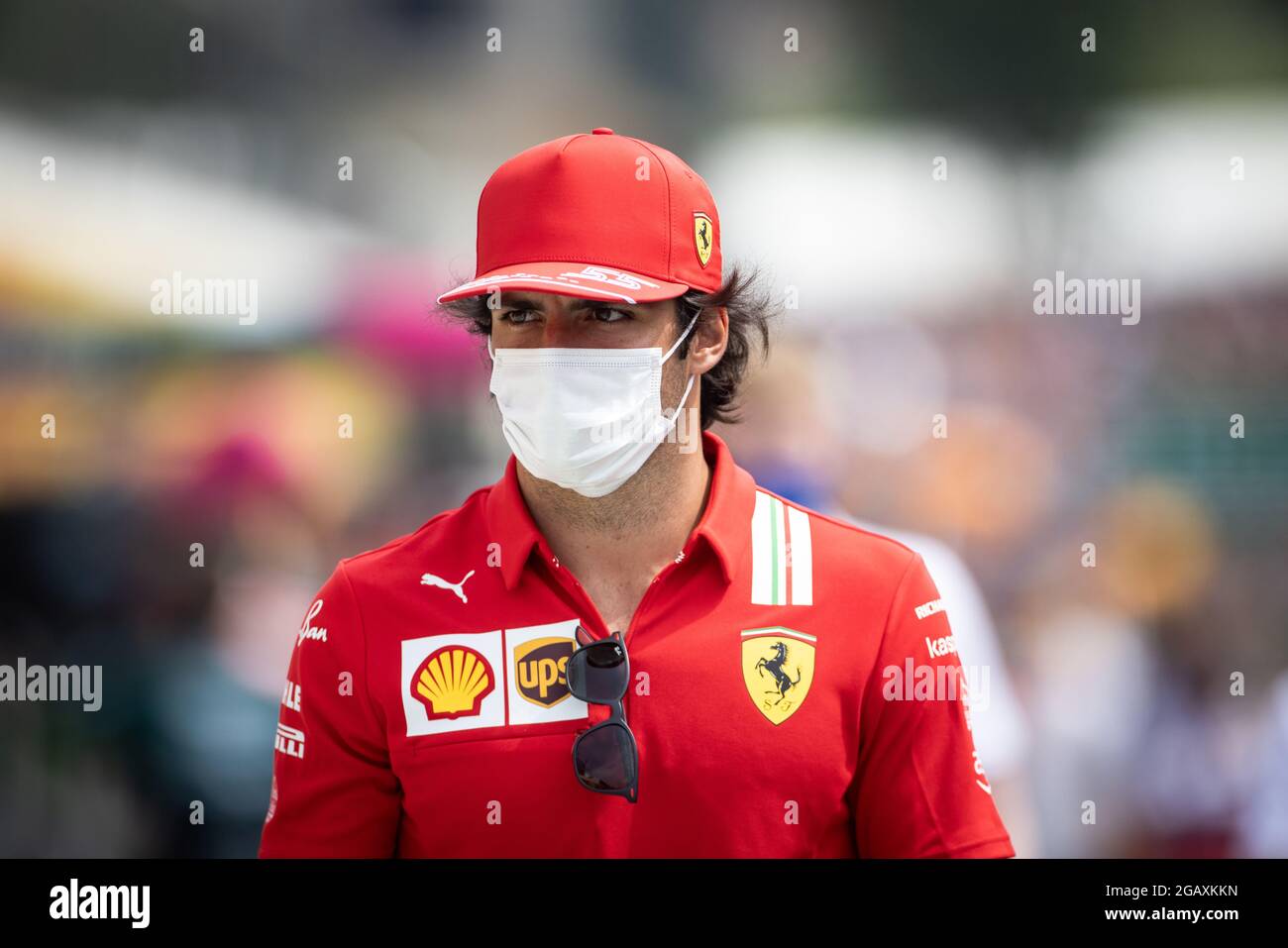Budapest, Hungary. 01st Aug, 2021. Carlos Sainz Jr (ESP) Ferrari. Hungarian Grand Prix, Sunday 1st August 2021. Budapest, Hungary. Credit: James Moy/Alamy Live News Stock Photo