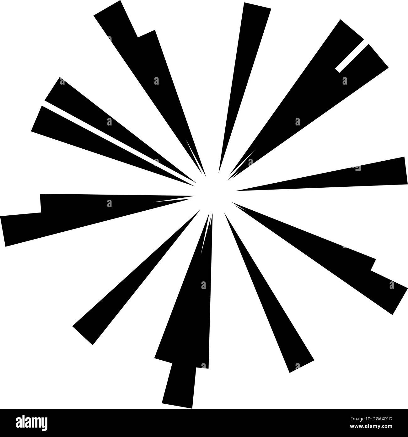 Abstract burst, flash, flare lines. Radial, radiating lines circular ...