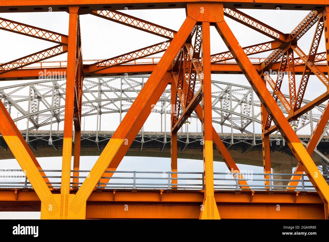 Steel beams on bridge Stock Photo Alamy
