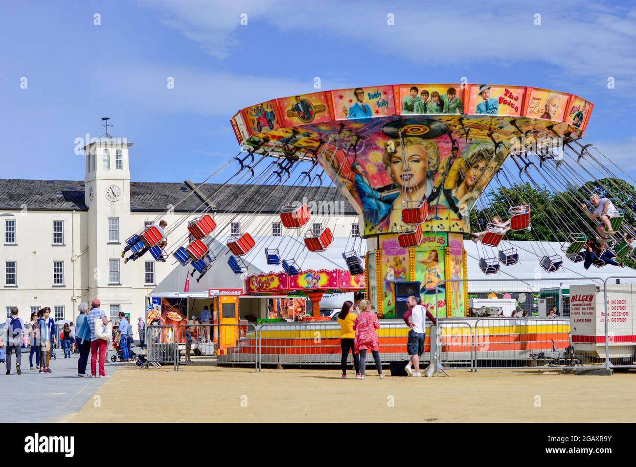 Londonderry, Northern Ireland, July, 2016. People enjoy the fun activity at Derry city Ebrington Square in a sunny day. Stock Photo
