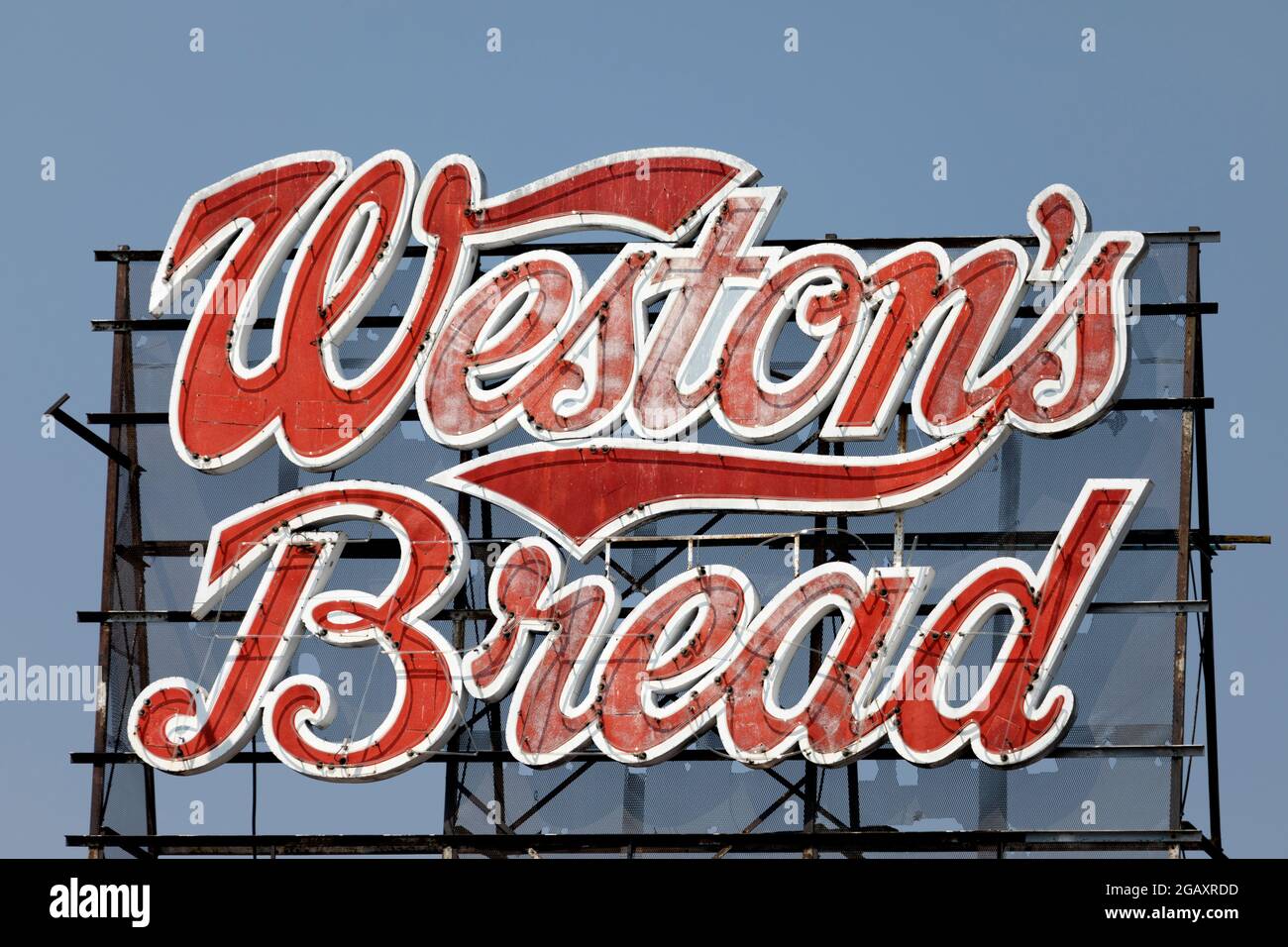 Large sign of Weston’s Bread bakery Kitchener Ontario Canada Stock