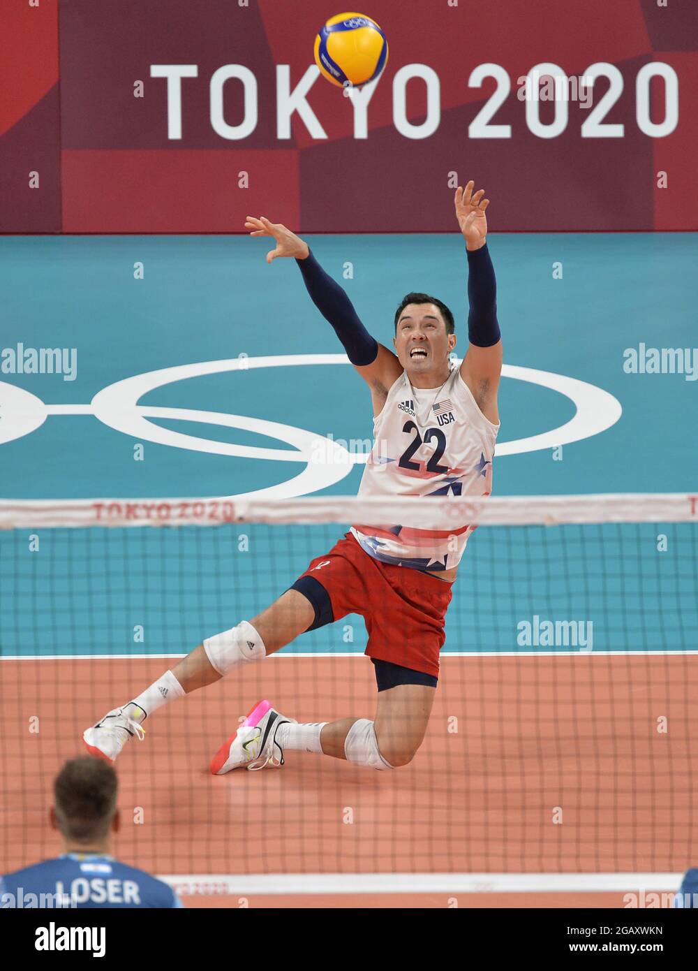 Tokyo Japan. 01st Aug 2021. United States Erik Shoji saves a