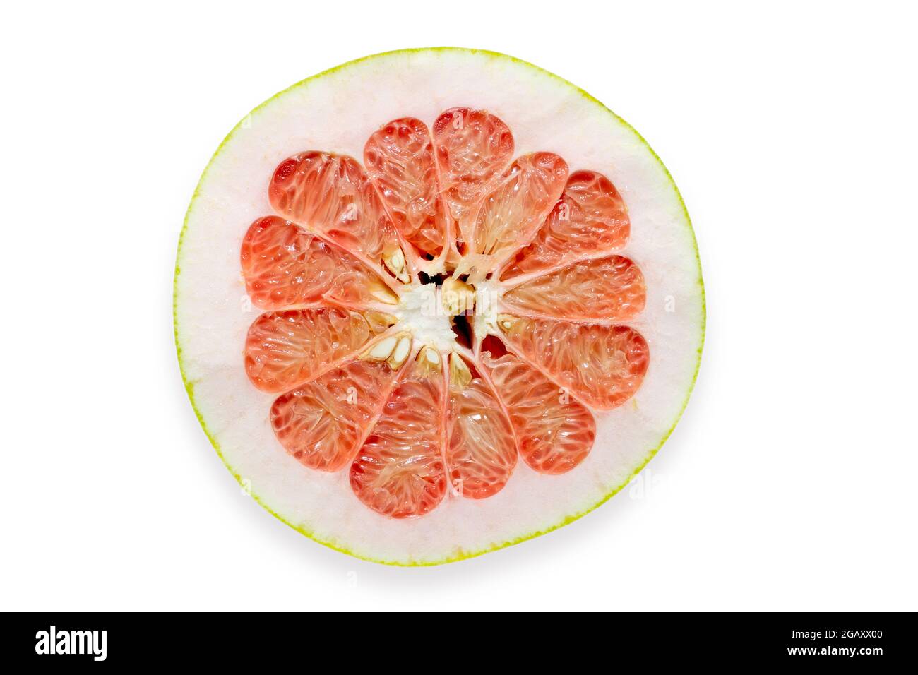 Citrus fruit with cut isolated on white with clipping path Stock Photo