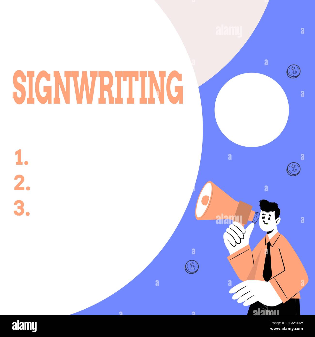 Text sign showing Signwriting. Business showcase any type of clear ...