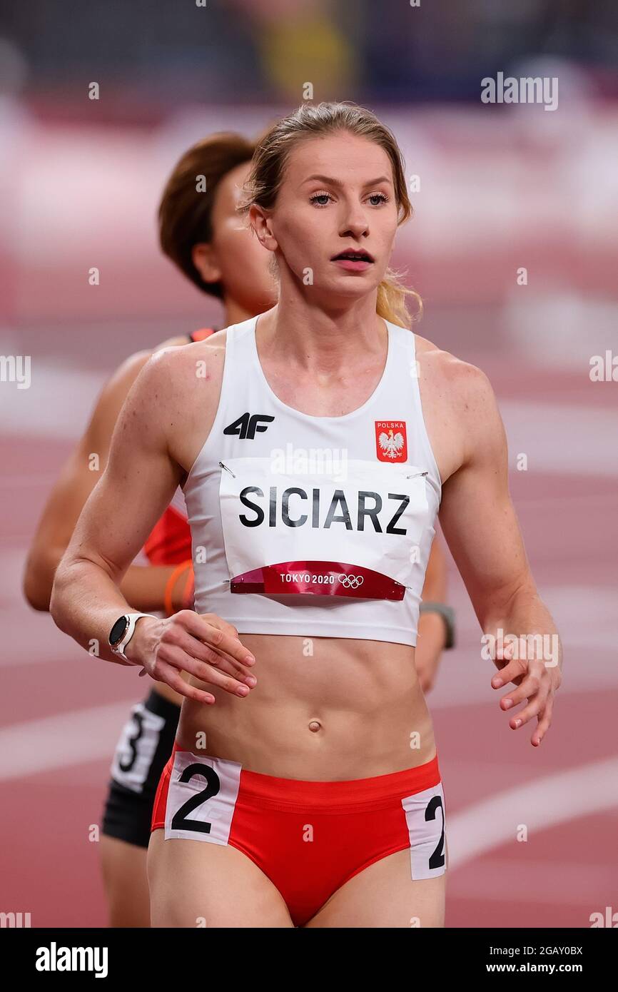 Tokyo, Japan, 1 August, 2021. Klaudia Siciarz of Team Poland during the Women's 100m Hurdles Semifinal on Day 9 of the Tokyo 2020 Olympic Games . Credit: Pete Dovgan/Speed Media/Alamy Live News Stock Photo