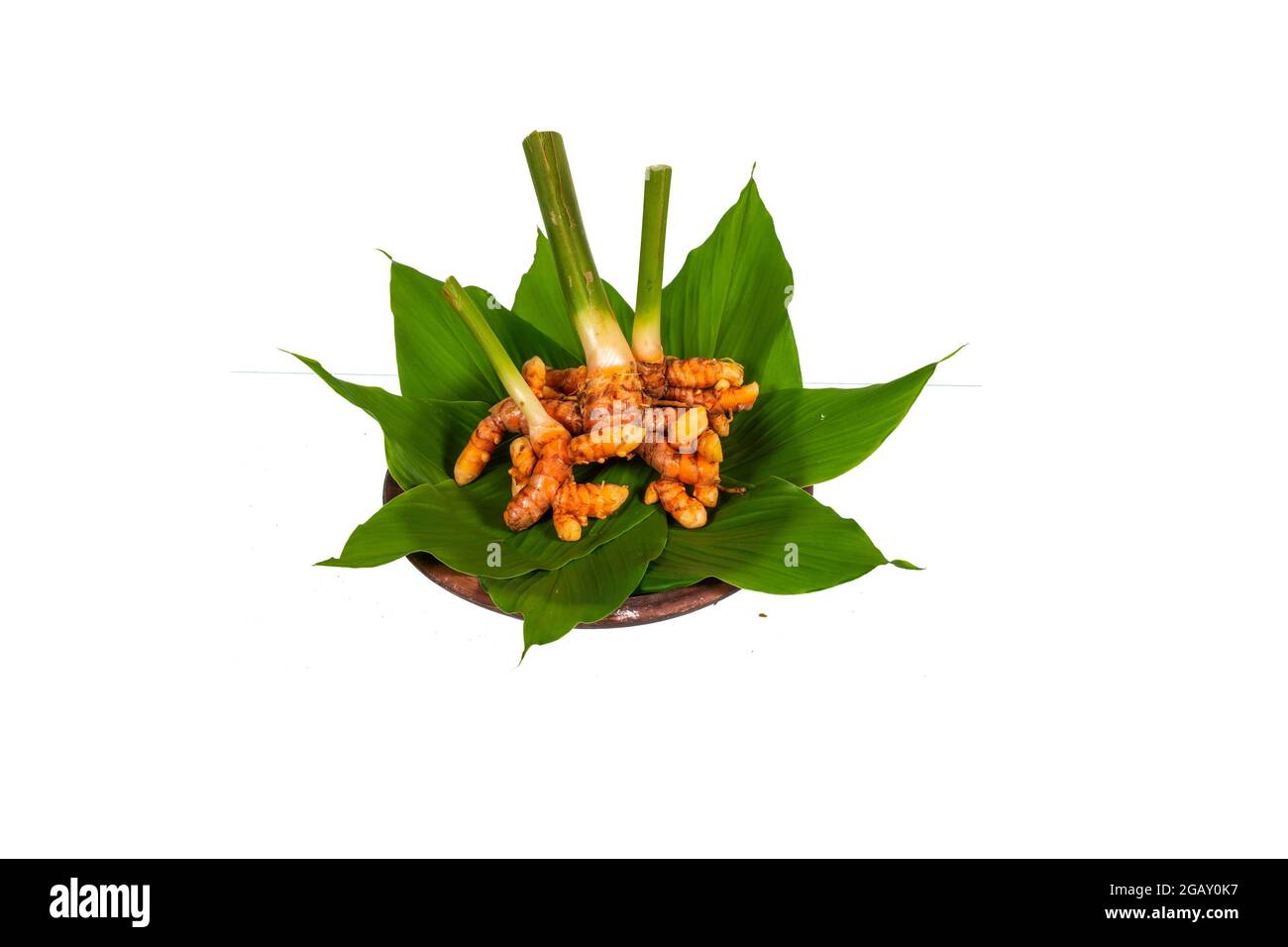 turmeric root, and ground spice Stock Photo