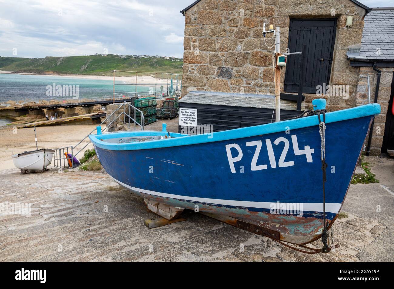 Boats on the slipway in Sennen Cove, Cornwall,UK Stock Photo - Alamy