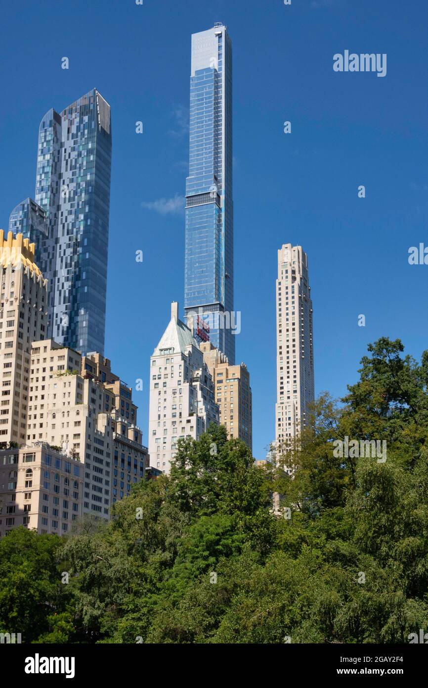 Midtown Skyline with Supertall Condos as viewed from Central Park, NYC, USA Stock Photo Alamy