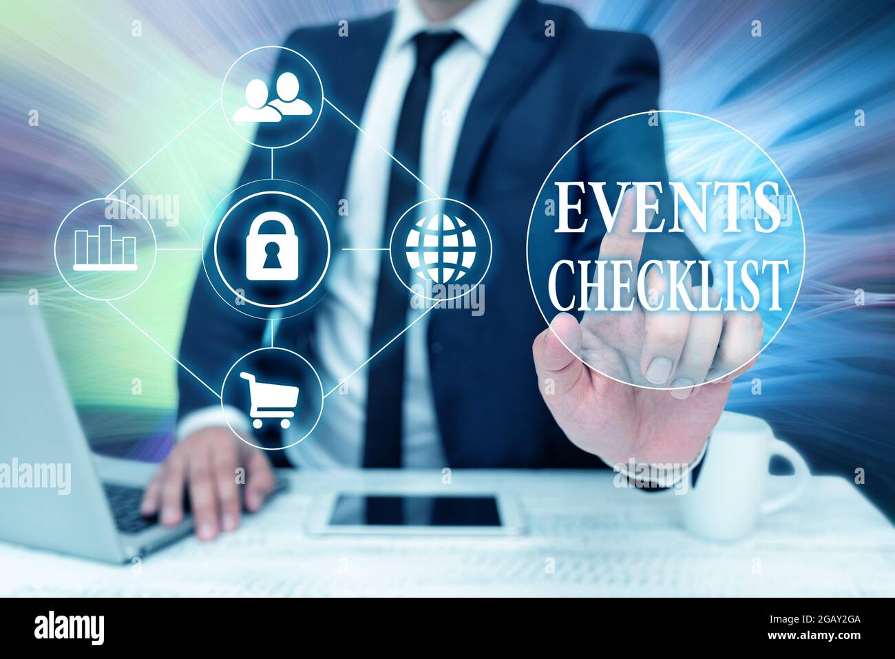 Conceptual caption Events Checklist. Business concept invaluable tool ...