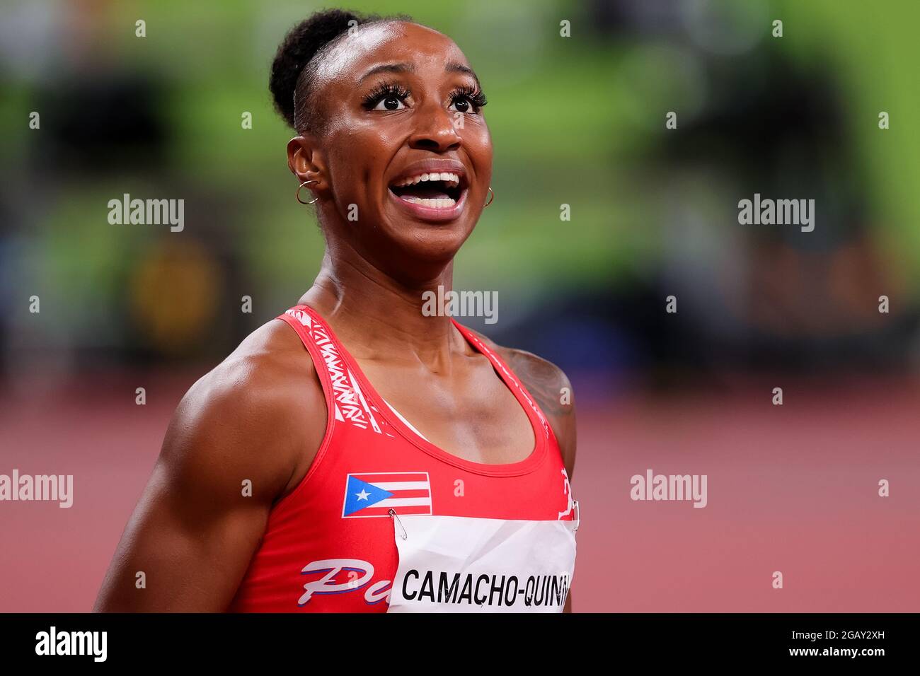 Tokyo, Japan, 1 August, 2021. Jasmine CamachoQuinn of Team Puerto Rico