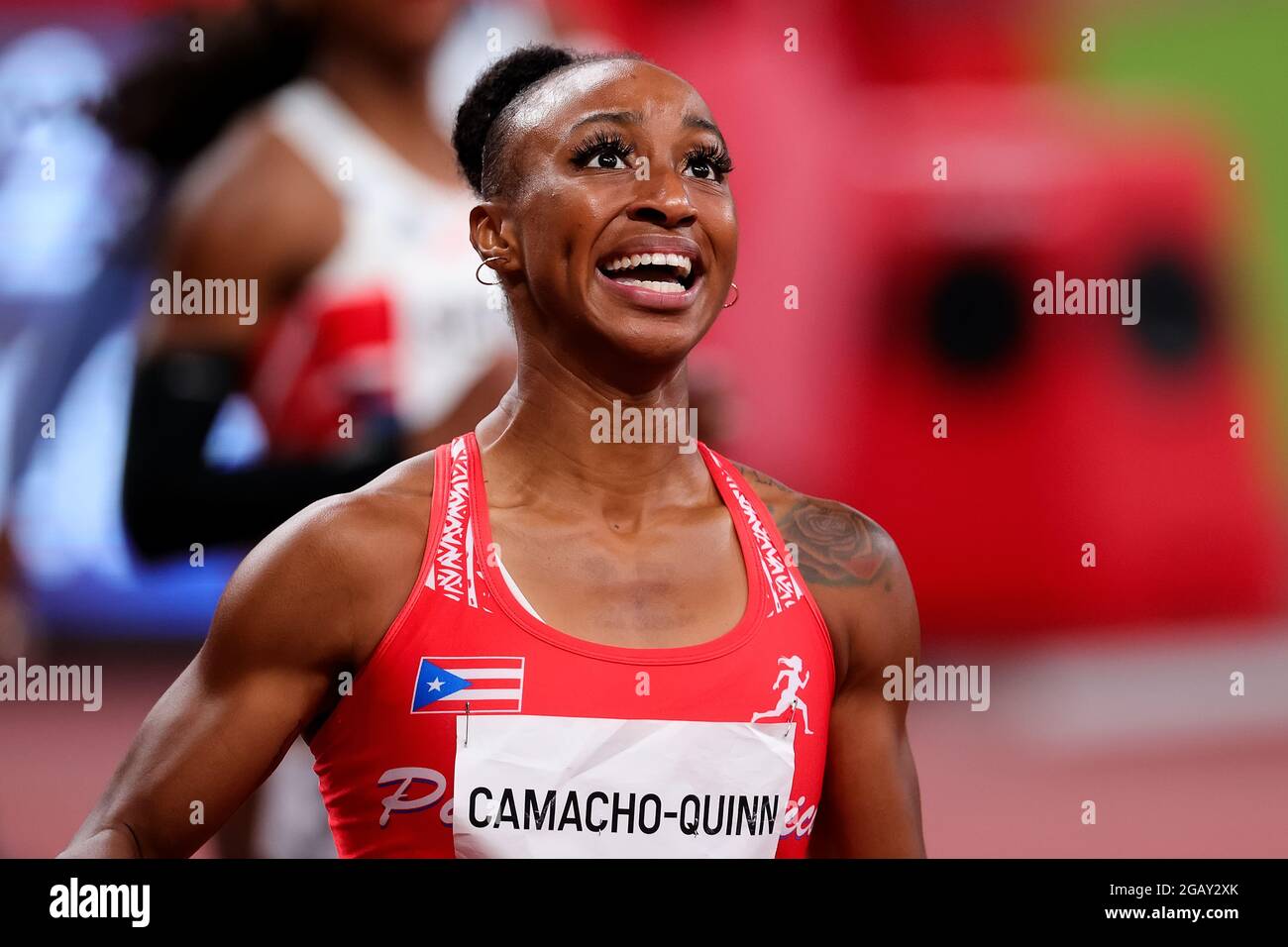 Tokyo, Japan, 1 August, 2021. Jasmine CamachoQuinn of Team Puerto Rico