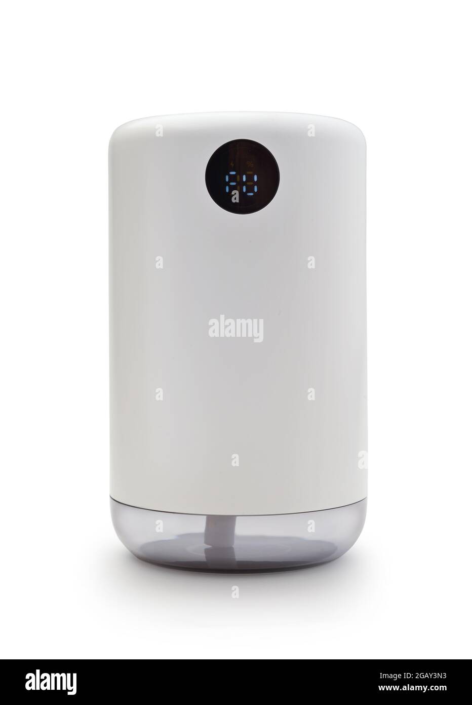 White plastic home air humidifier isolated on white. Front view Stock ...